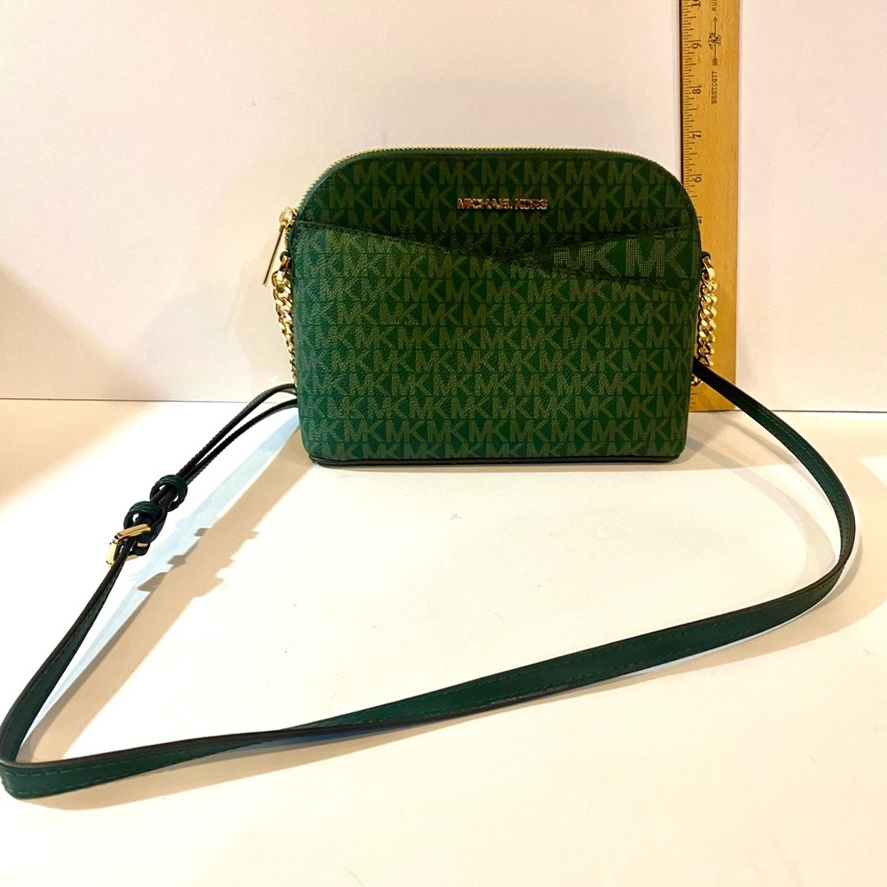 Michael Kors Dome Crossbody (Dark Green) - Picture 2 of 7